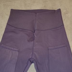 Denise Austin Zip up your abs workout leggins in XL